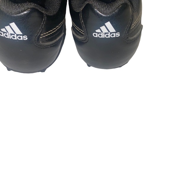 𝅺Adidas black leather baseball kids cleats size 13 - Picture 3 of 5